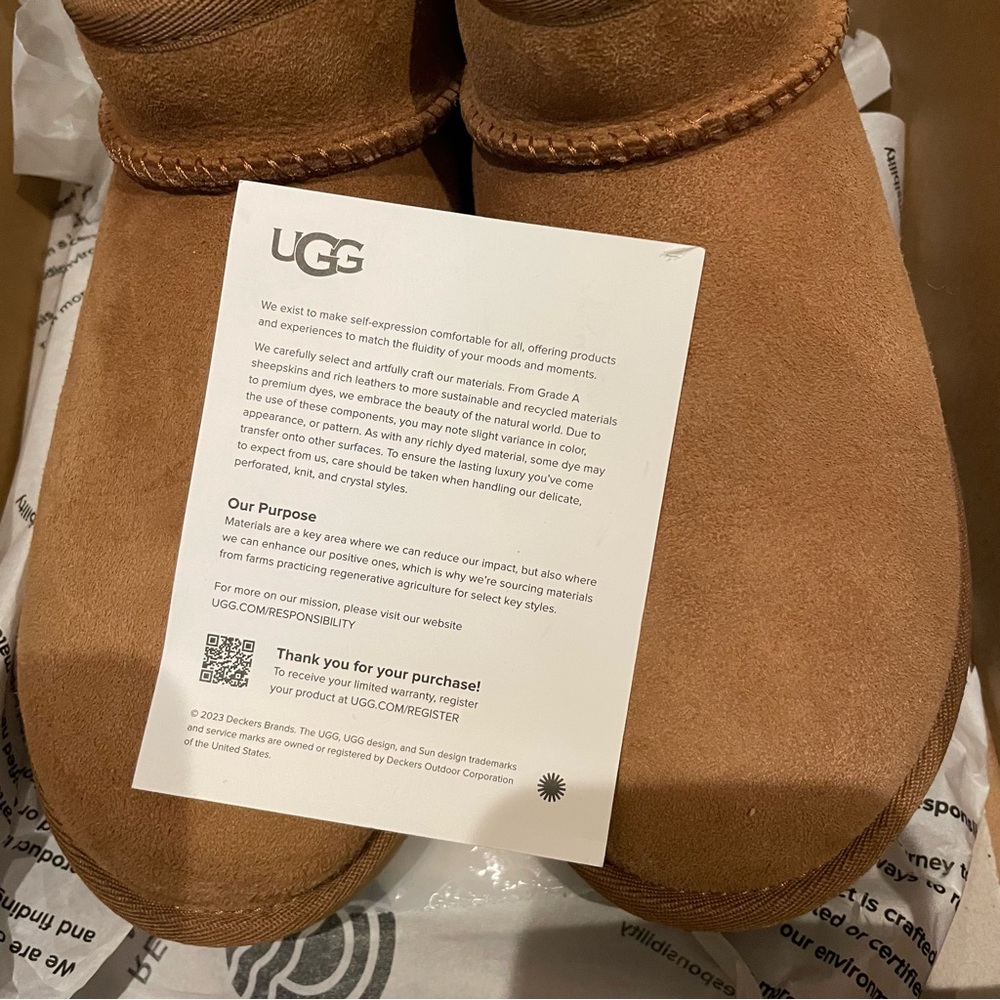 UGG Chestnut Suede Mini Ankle Booties - Picture 6 of 10